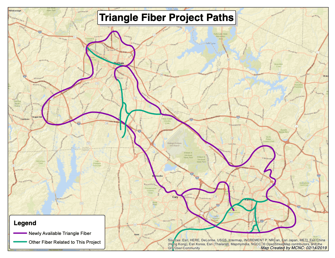 Triangle Fiber Project Paths