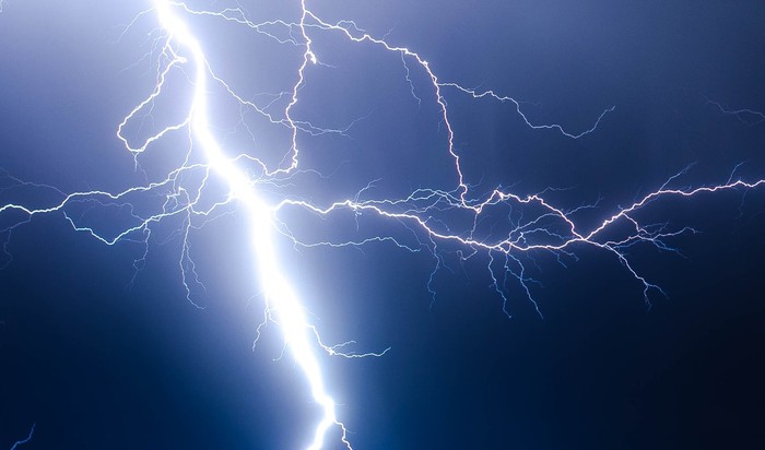 Lightning Striking in the Night