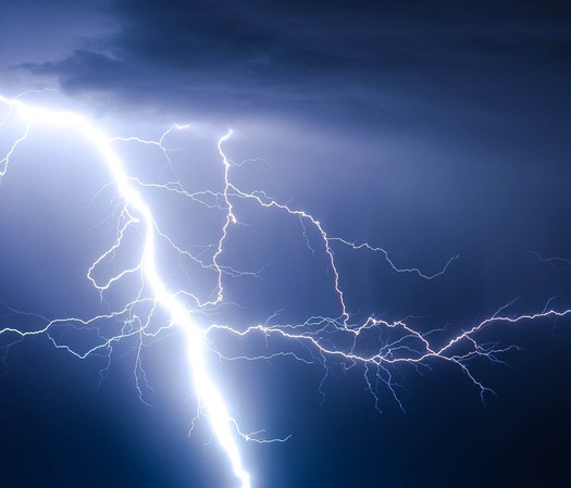 Lightning Striking in the Night